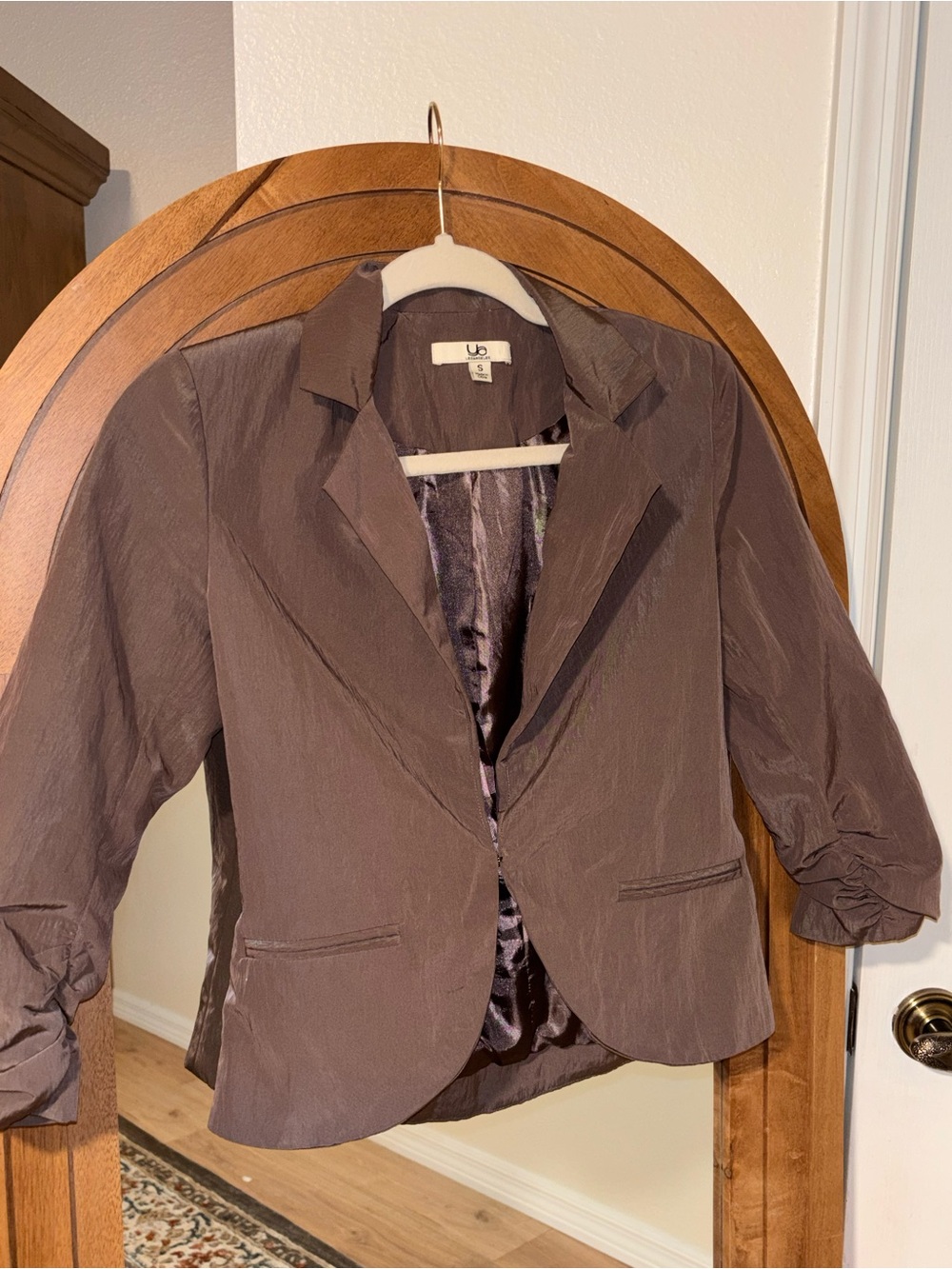 Y2K cropped brown blazer size small